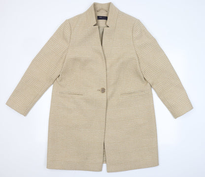 Womens UK Size 16 Marks and Spencer Beige Overcoat