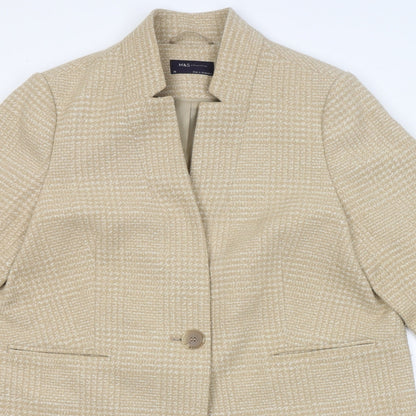 Womens UK Size 16 Marks and Spencer Beige Overcoat