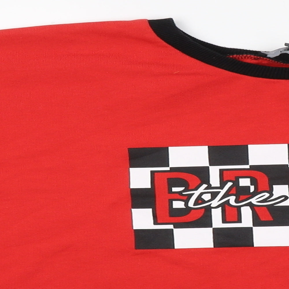 Primark Womens Red Round Neck  Cotton Pullover Jumper Size L   - Break the Rules