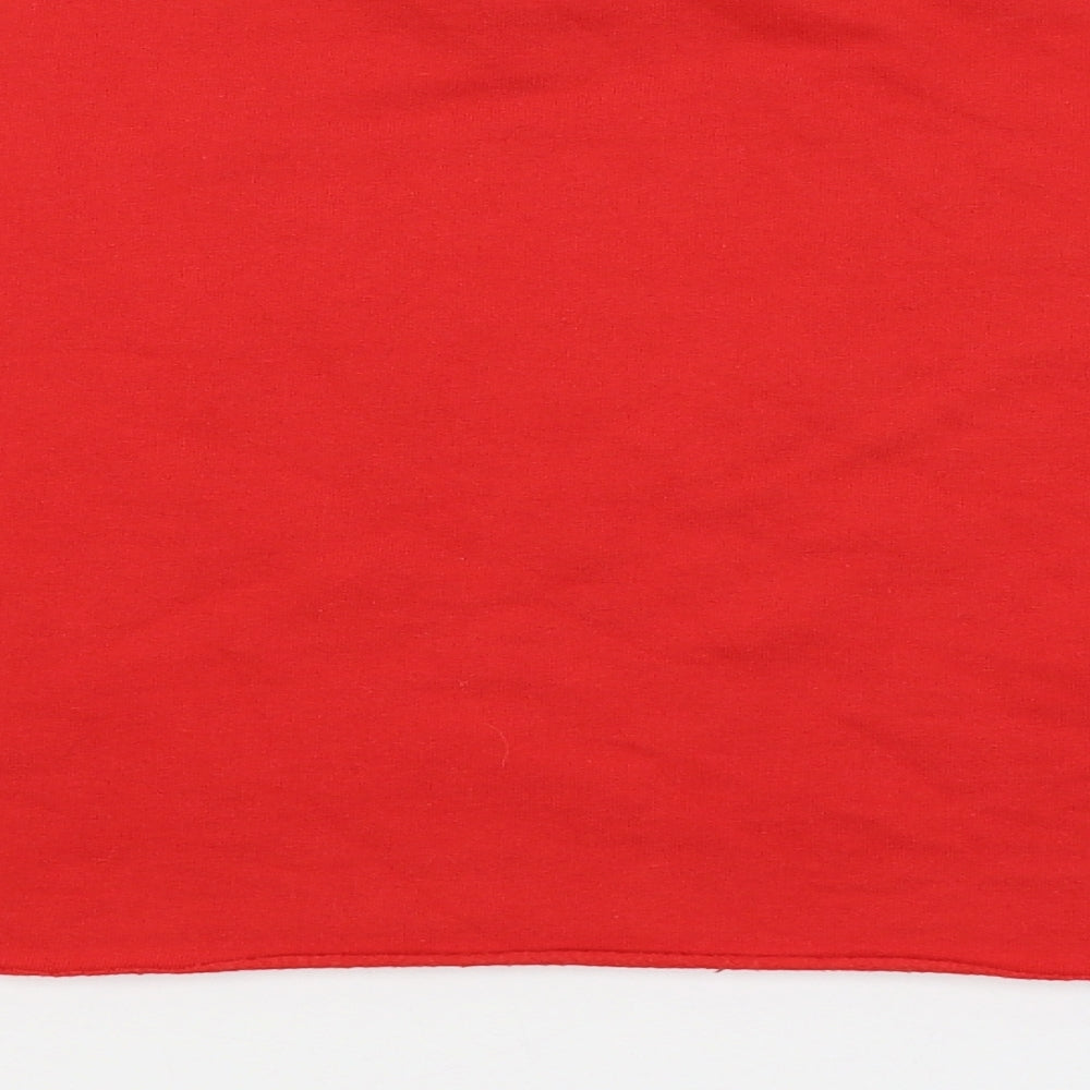 Primark Womens Red Round Neck  Cotton Pullover Jumper Size L   - Break the Rules