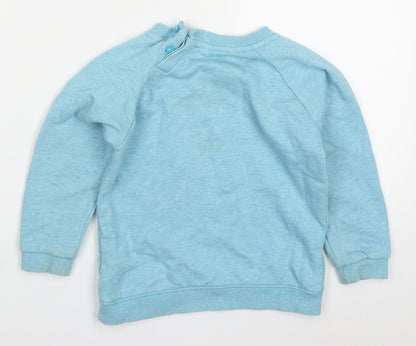 Dunnes Boys Blue  Cotton Pullover Sweatshirt Size 2-3 Years  Pullover - Little Dude