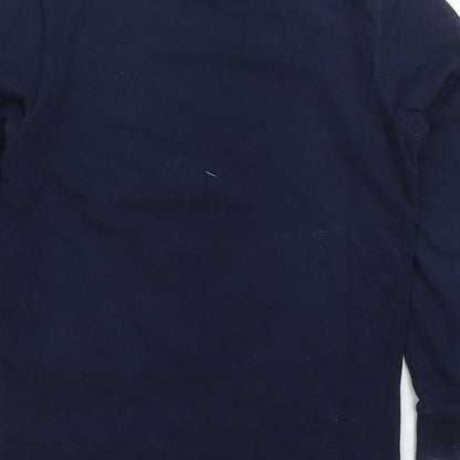 NEXT Boys Blue  Cotton Basic T-Shirt Size 7 Years Crew Neck Pullover - Minecraft