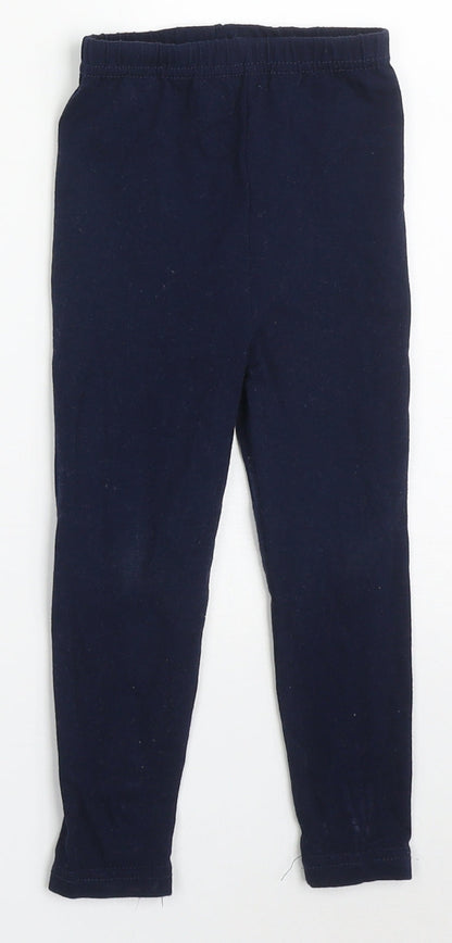 Futoro Girls Blue  Cotton Carrot Trousers Size 2-3 Years  Regular