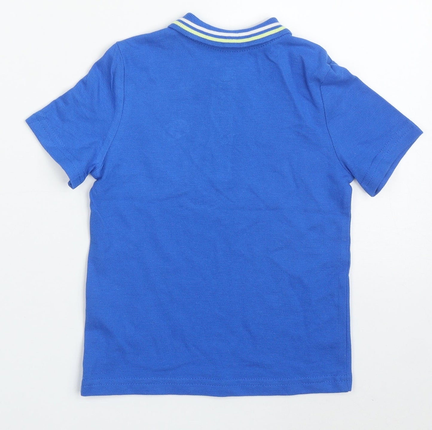 F&F Boys Blue  Cotton Basic Polo Size 12-18 Months Collared Pullover