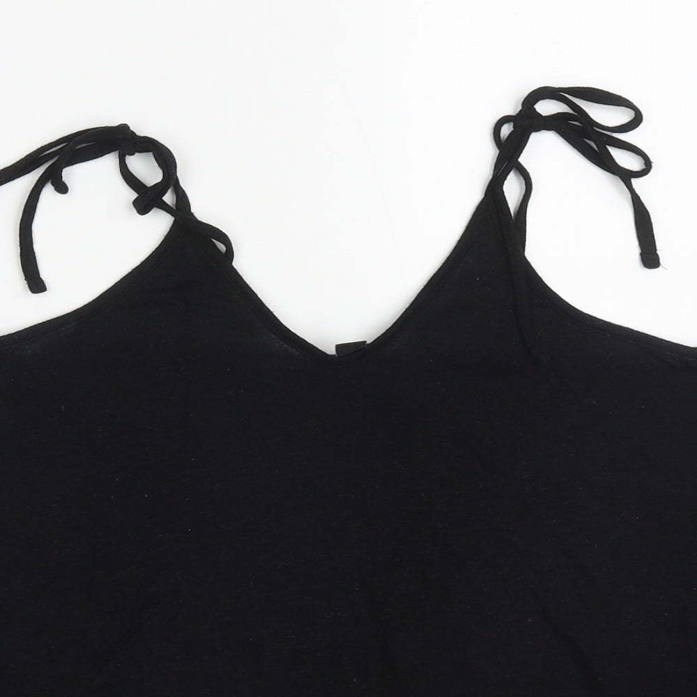 Womens UK Size 8 New Look Black Basic Tank