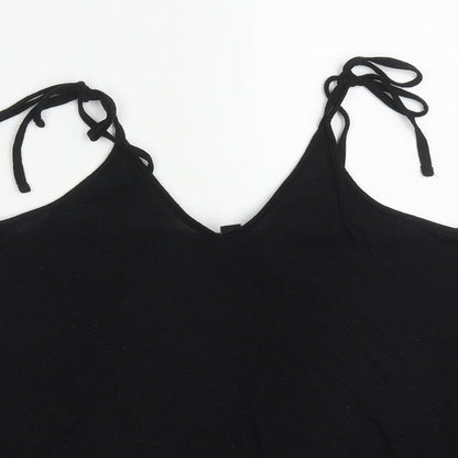 Womens UK Size 8 New Look Black Basic Tank