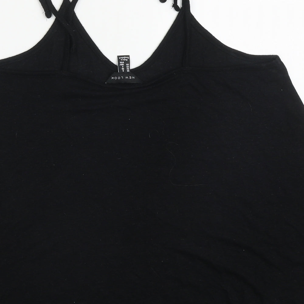 Womens UK Size 8 New Look Black Basic Tank
