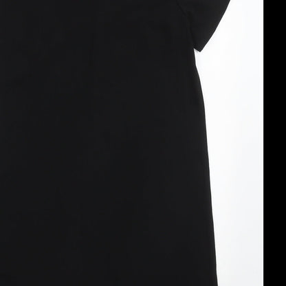 F&F Womens Black  Polyester Shift  Size 14  Round Neck Button