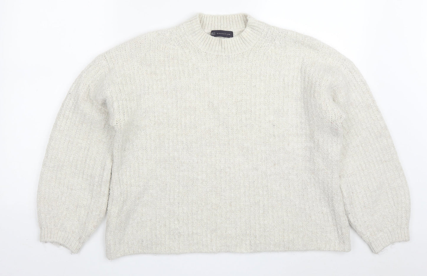 Womens UK Size M Marks and Spencer Beige Pullover Jumper