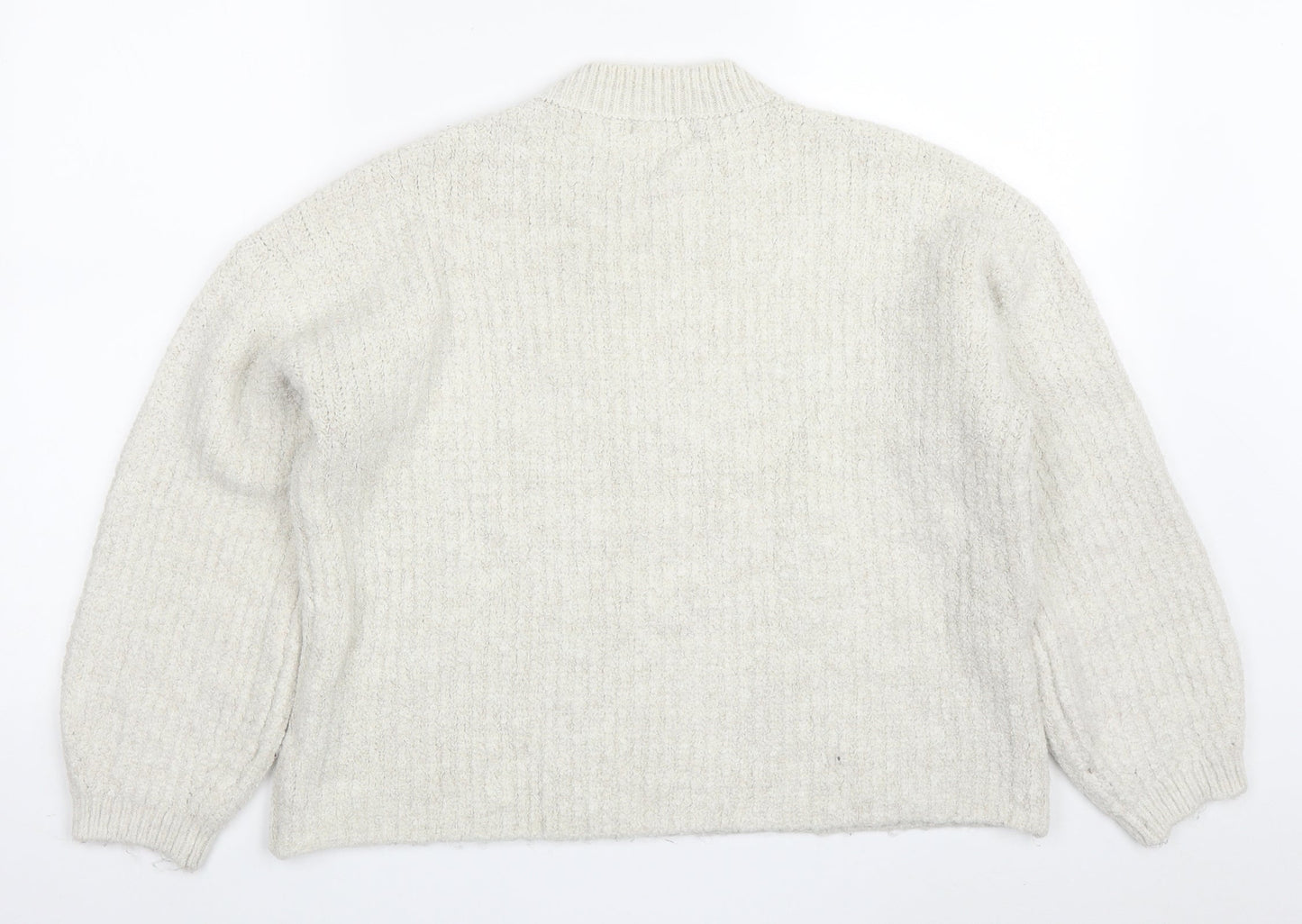 Womens UK Size M Marks and Spencer Beige Pullover Jumper