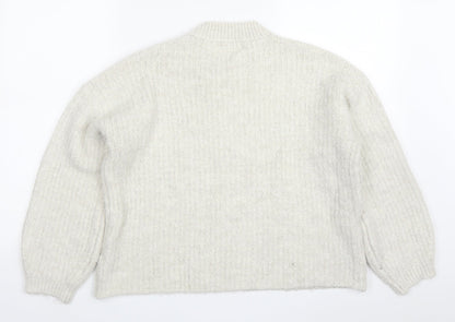 Womens UK Size M Marks and Spencer Beige Pullover Jumper
