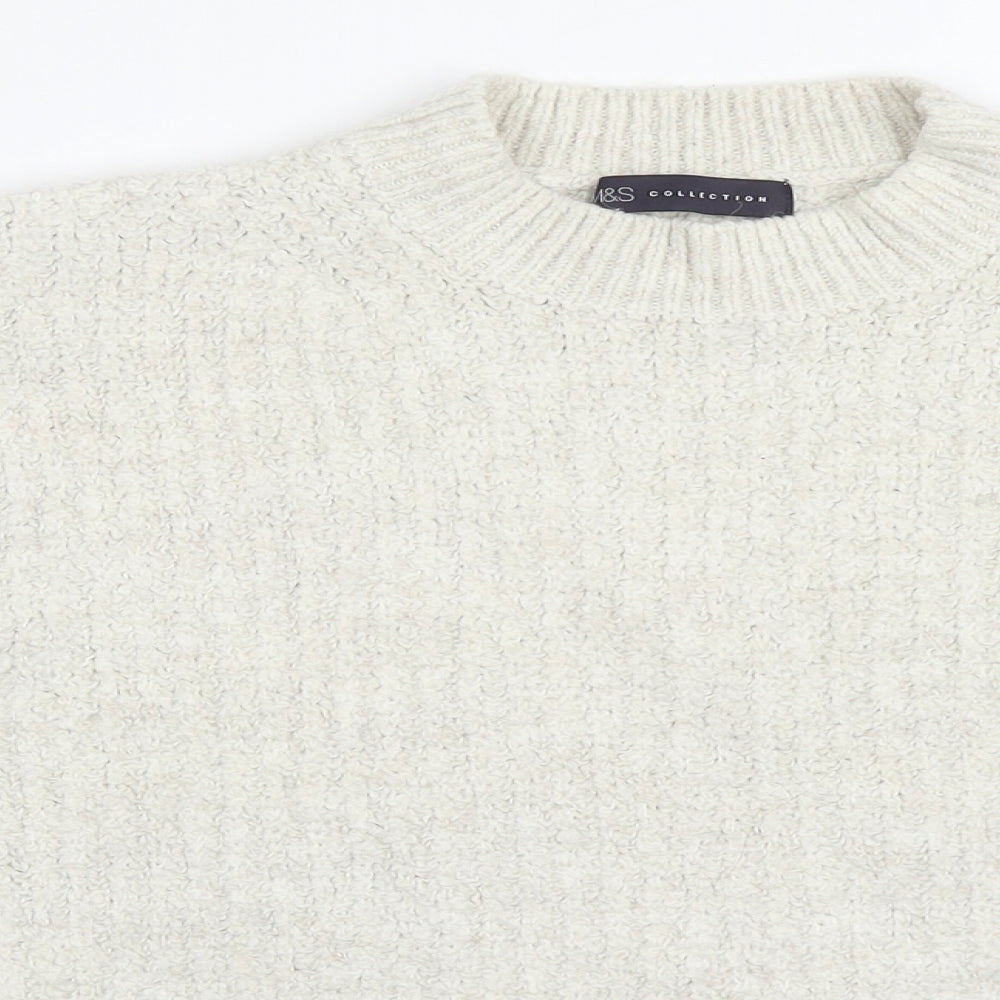 Womens UK Size M Marks and Spencer Beige Pullover Jumper