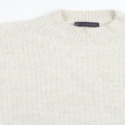 Womens UK Size M Marks and Spencer Beige Pullover Jumper