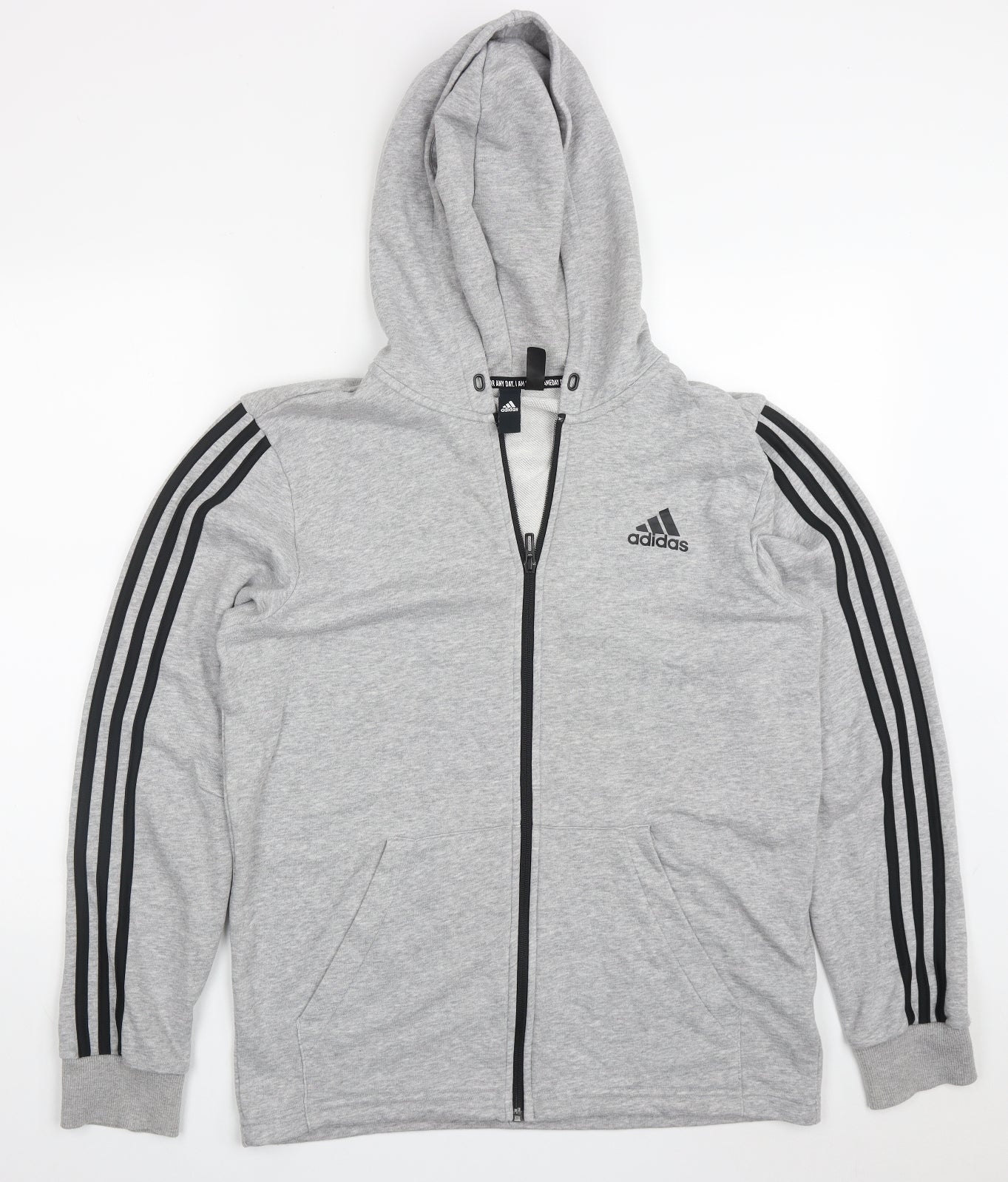 Mens UK Size M adidas Grey Full Zip Hoodie