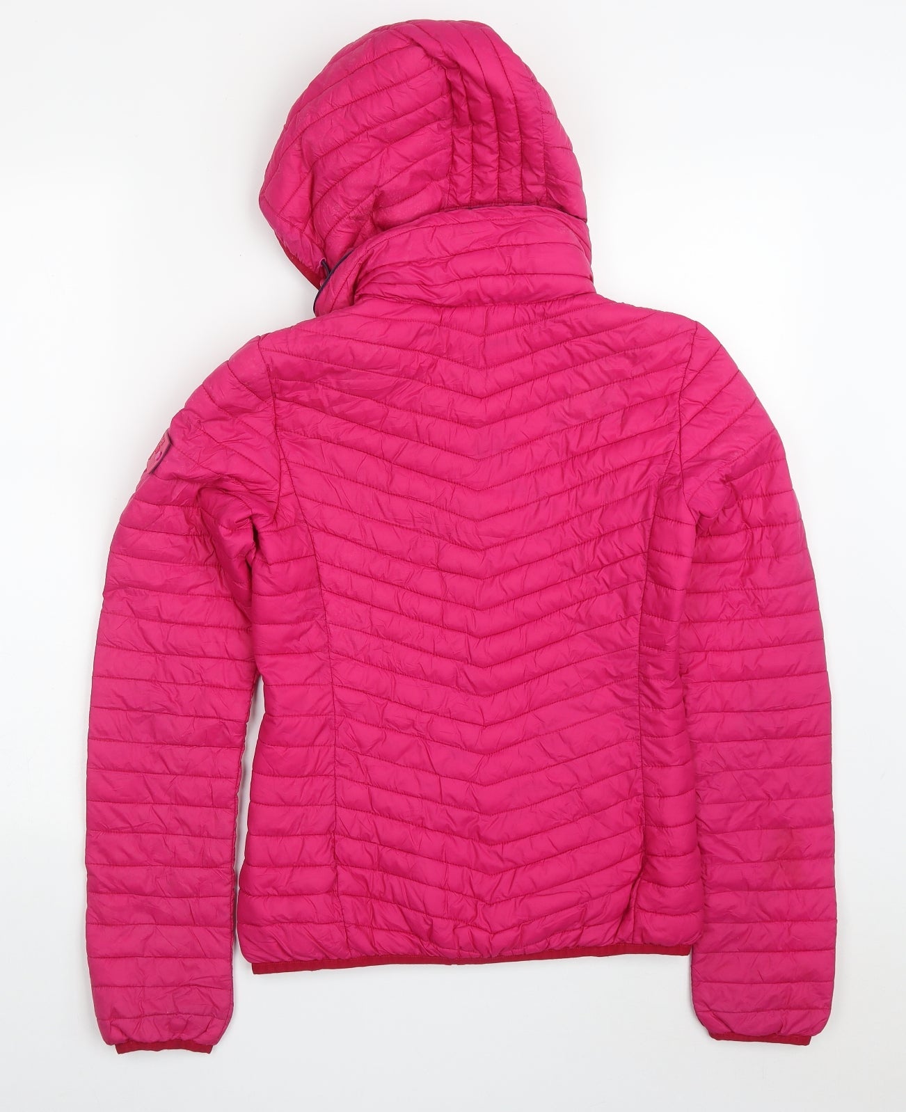 Superdry Womens Pink   Quilted Coat Size XS  Zip