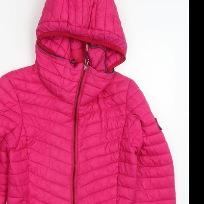 Superdry Womens Pink   Quilted Coat Size XS  Zip