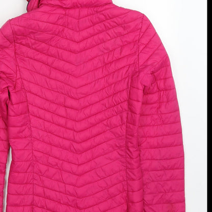 Superdry Womens Pink   Quilted Coat Size XS  Zip