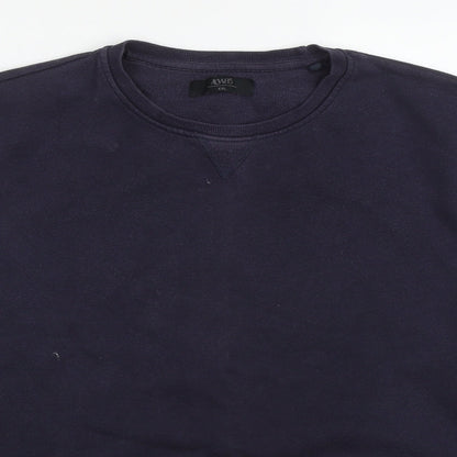 Mens UK Size 2XL Matalan Blue Pullover Sweatshirt