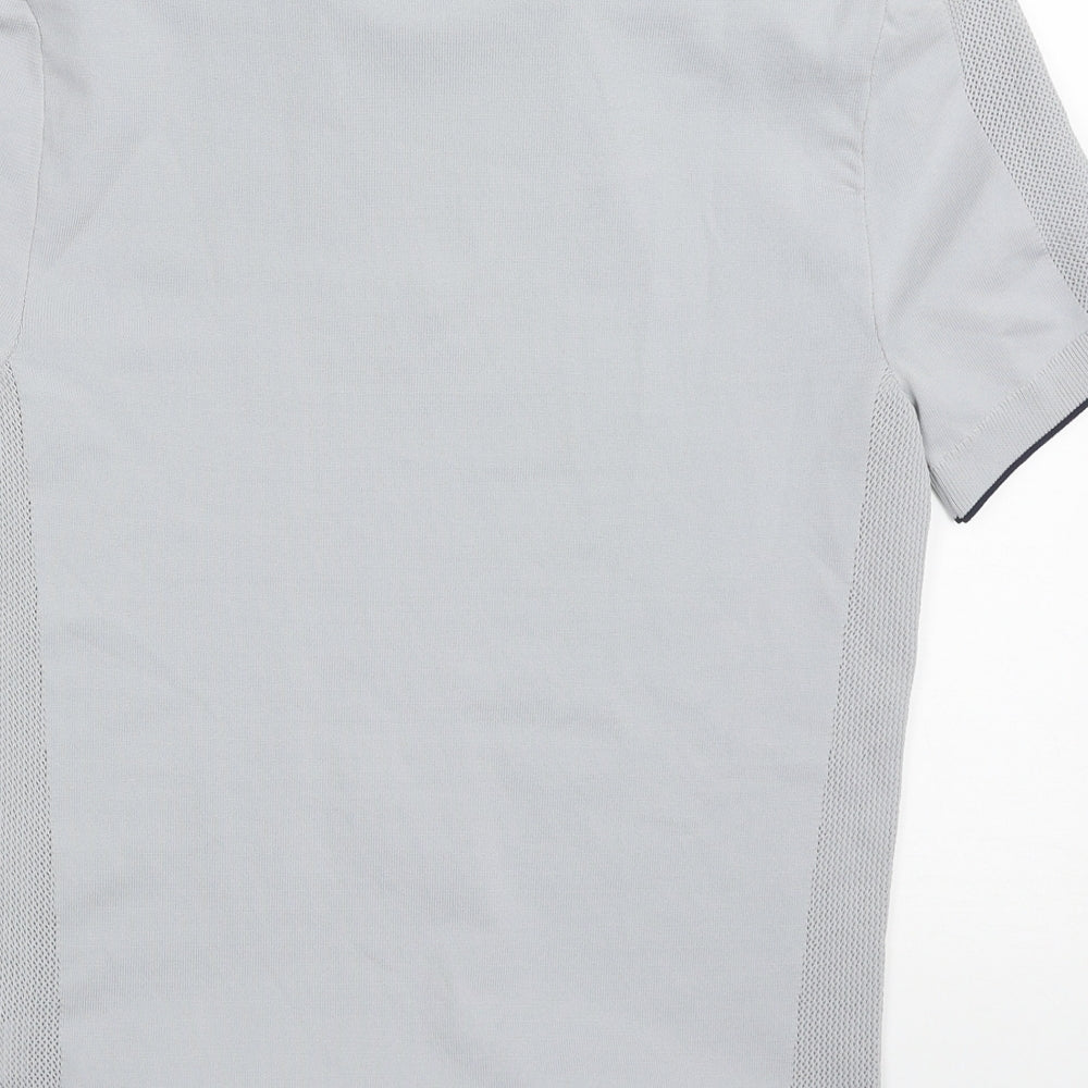 River Island Mens Grey  Polyester  Polo Size M Collared Pullover