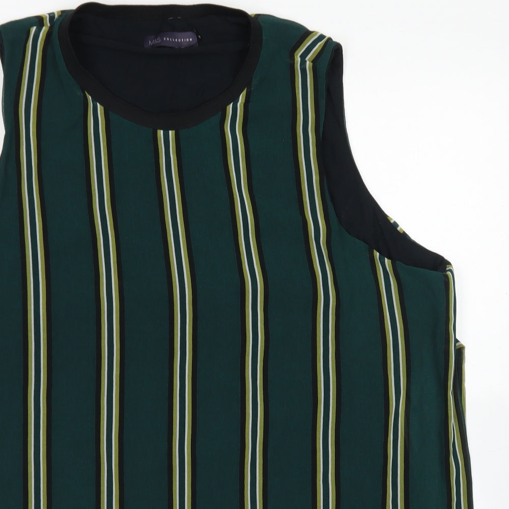 Womens UK Size 22 M&S Collection Green Basic Blouse