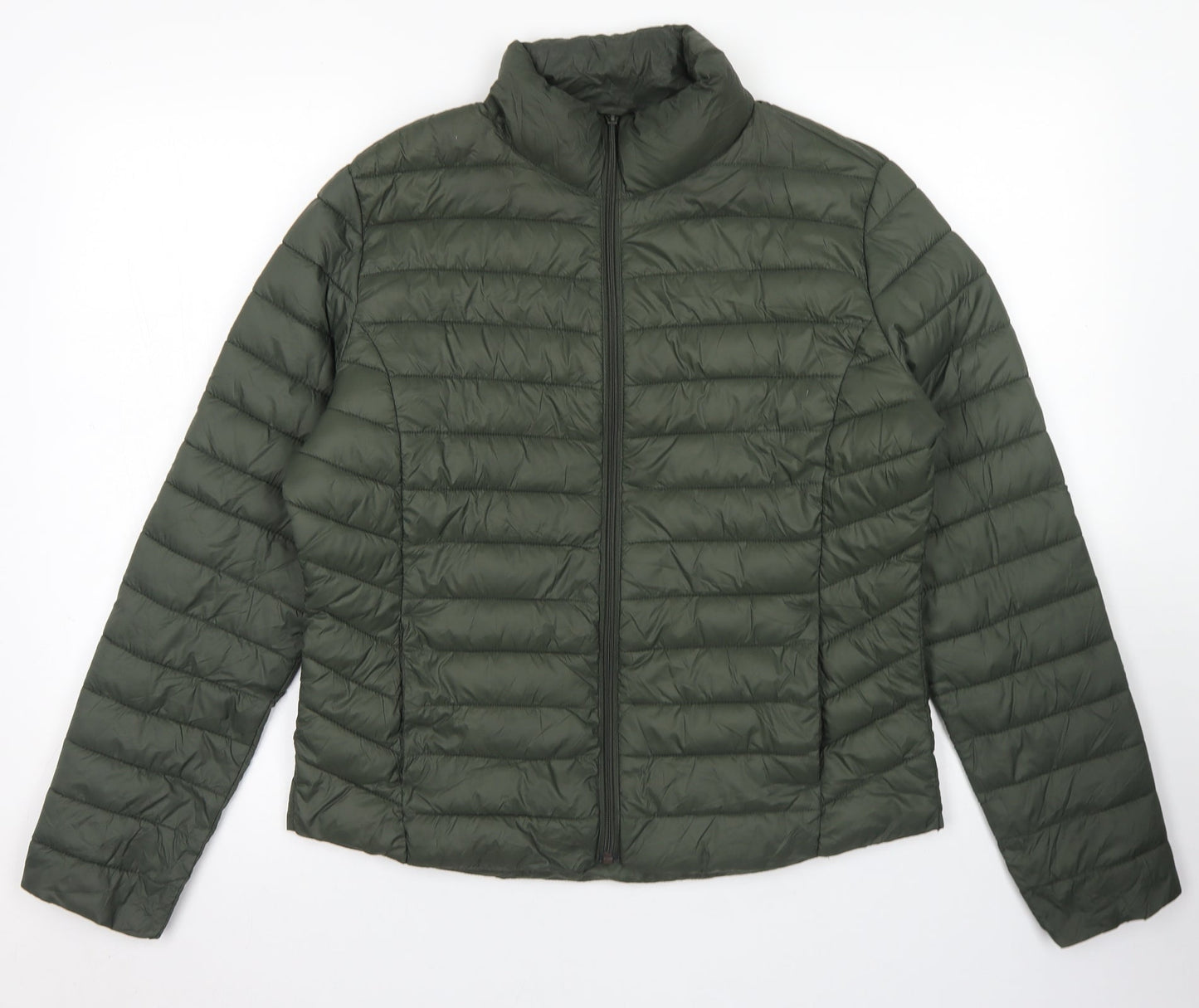 Primark Womens Green   Puffer Jacket Jacket Size M  Zip