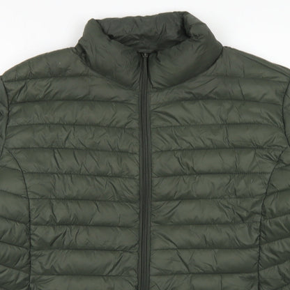 Primark Womens Green   Puffer Jacket Jacket Size M  Zip