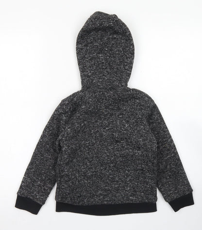 Primark Boys Grey  Polyester Full Zip Hoodie Size 5-6 Years  Zip