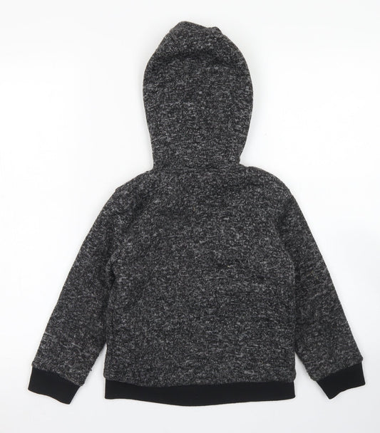Primark Boys Grey  Polyester Full Zip Hoodie Size 5-6 Years  Zip