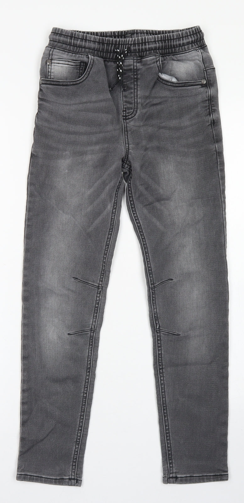 TU Boys Grey  Cotton Skinny Jeans Size 9 Months  Regular Drawstring