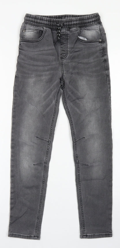 TU Boys Grey  Cotton Skinny Jeans Size 9 Months  Regular Drawstring
