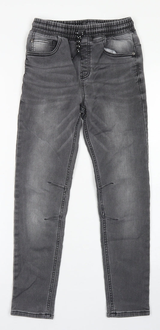 TU Boys Grey  Cotton Skinny Jeans Size 9 Months  Regular Drawstring