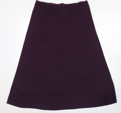 Bonmarché Womens Purple  Polyester Flare Skirt Size 16