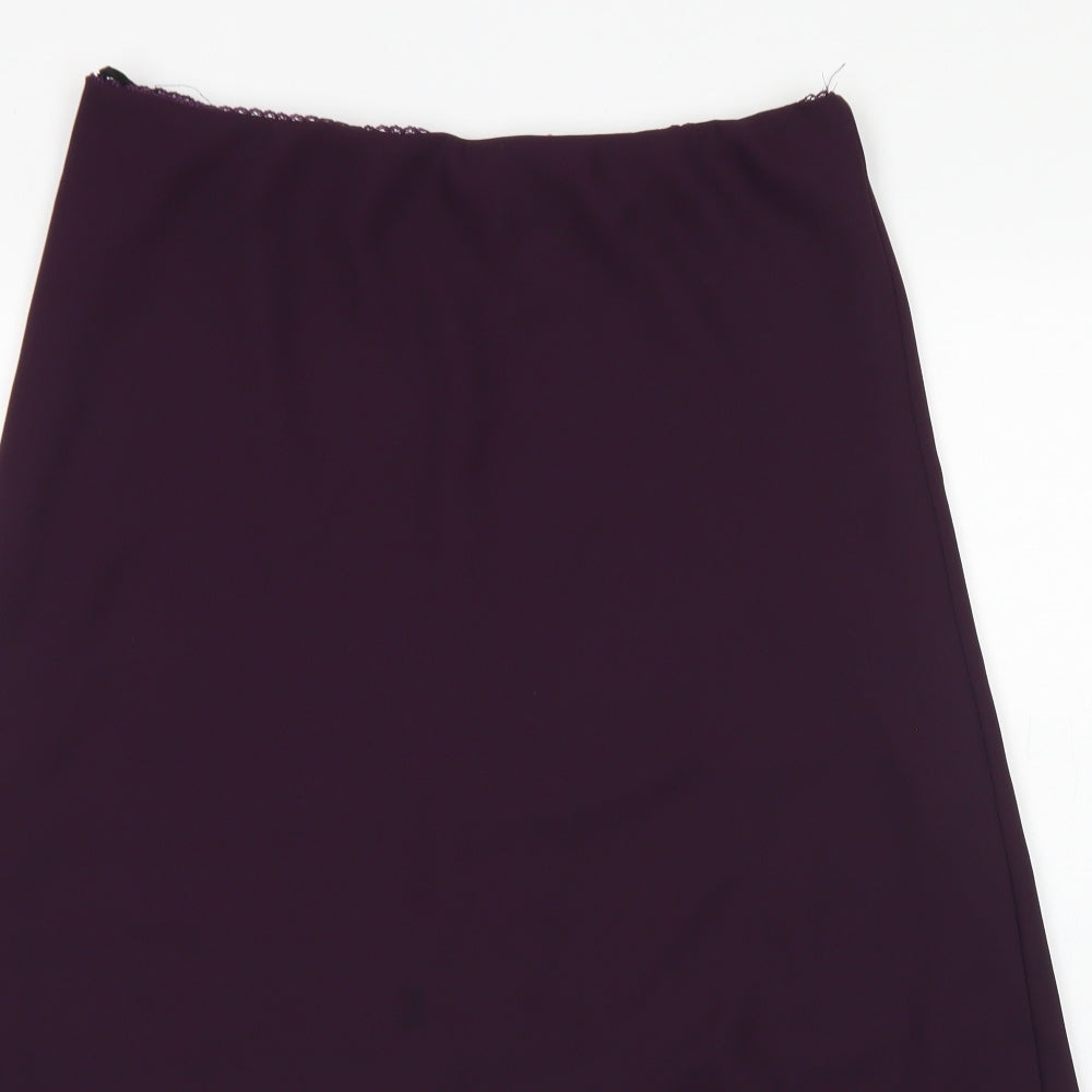 Bonmarché Womens Purple  Polyester Flare Skirt Size 16