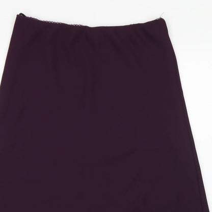 Bonmarché Womens Purple  Polyester Flare Skirt Size 16