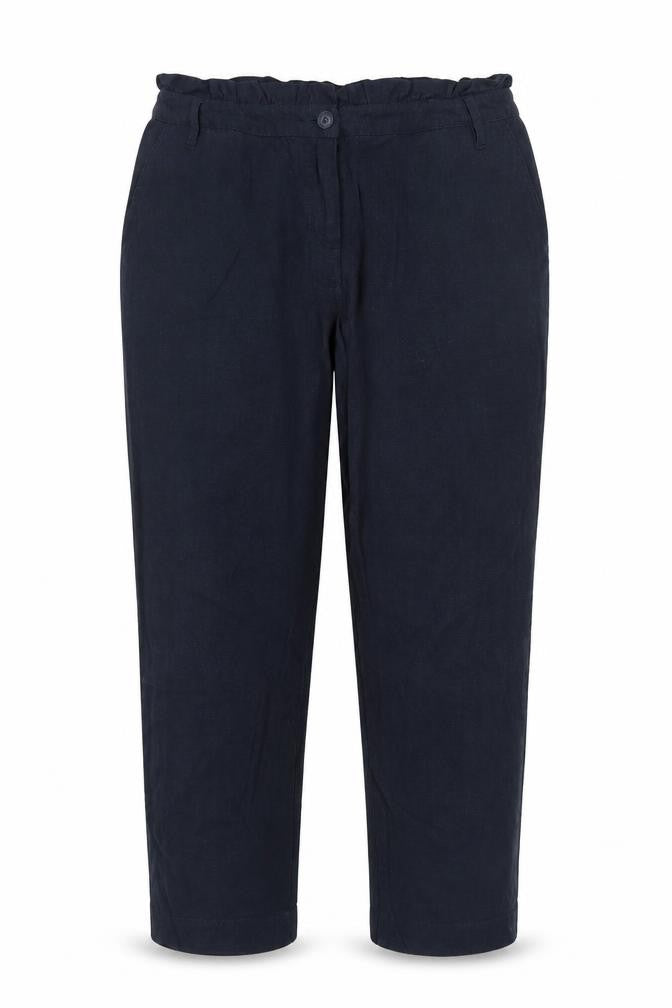 Womens UK Size 10 Oasis Regular Fit Pedal Pusher Blue Trousers