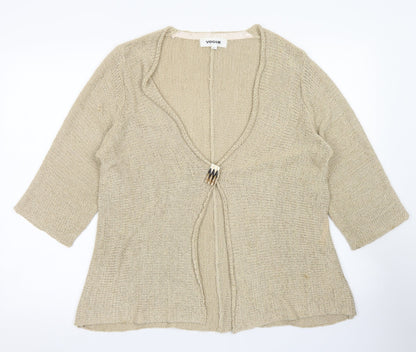 Womens UK Size L Vogue Brown Cardigan Jumper