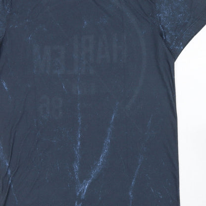 Twisted Soul Mens Blue  Polyester  T-Shirt Size S Crew Neck  - Harlem