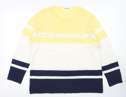 Gerard Womens Blue Crew Neck  Acrylic Pullover Jumper Size M