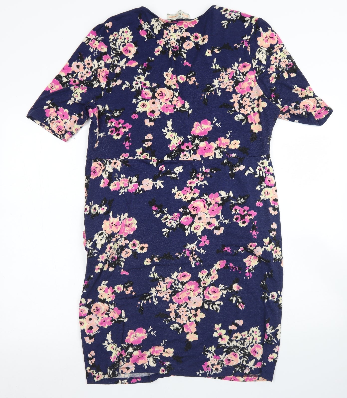 Billie & Blossom Womens Blue Floral Viscose Pencil Dress  Size 18  V-Neck