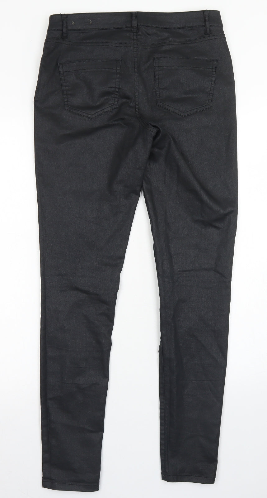 Dorothy Perkins Womens Black  Cotton Skinny Jeans Size 8 L29 in Regular Button