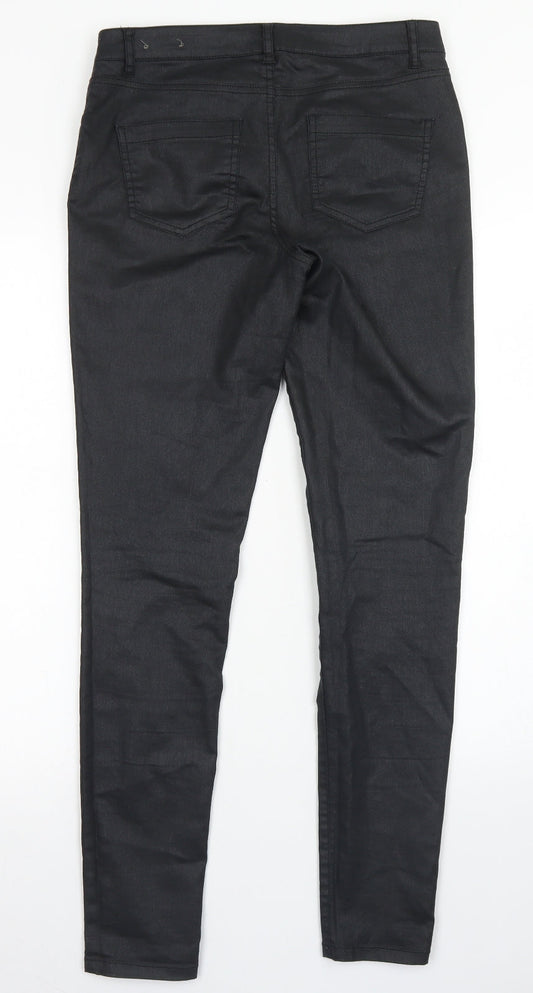 Dorothy Perkins Womens Black  Cotton Skinny Jeans Size 8 L29 in Regular Button