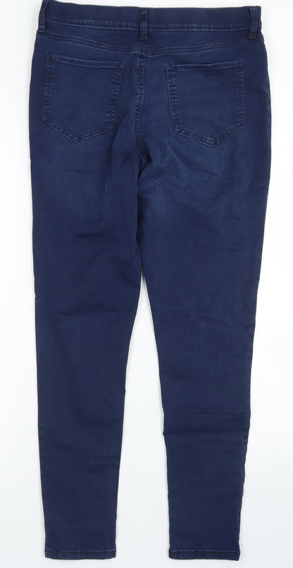 F&F Womens Blue  Cotton Jegging Jeans Size 14 L28 in Regular