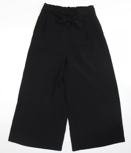 New Look Womens Black  Polyester Dress Pants Trousers Size 8 L23 in Regular Tie