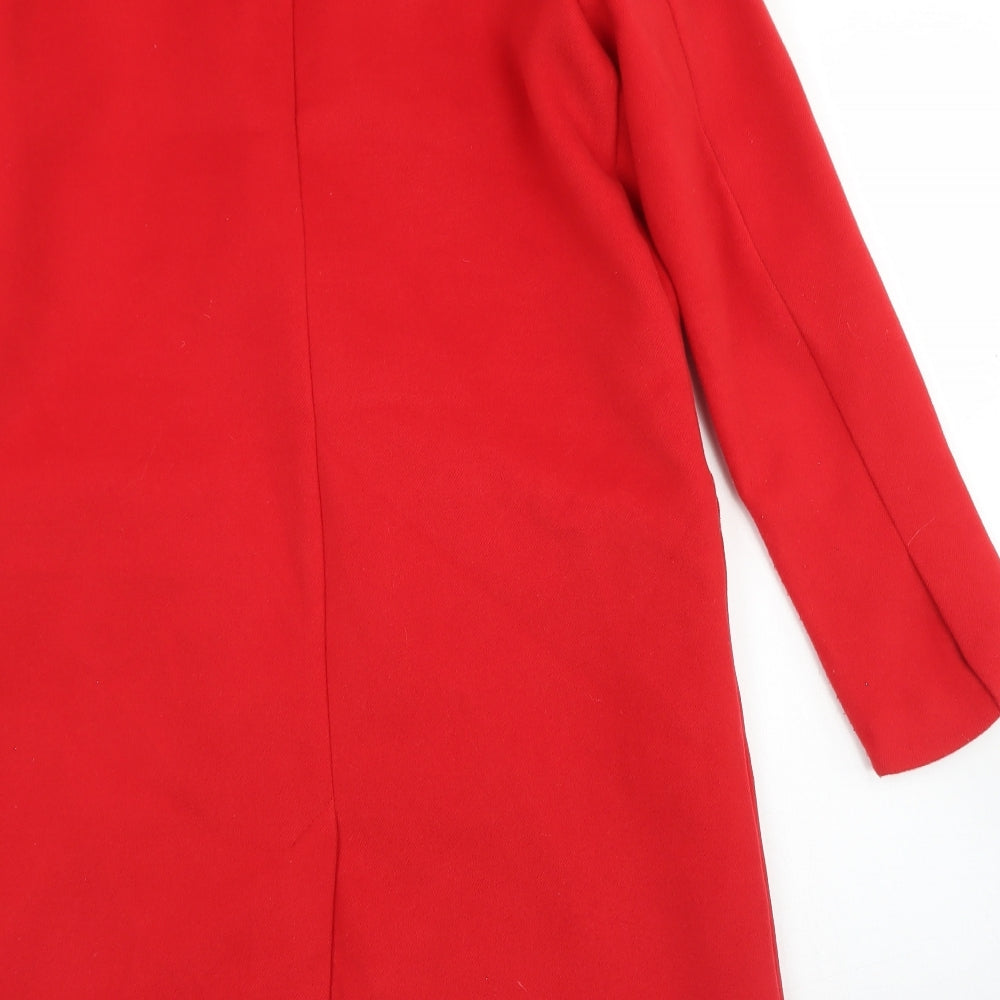Womens UK Size 8 Brave Soul Red Overcoat