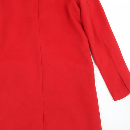 Womens UK Size 8 Brave Soul Red Overcoat