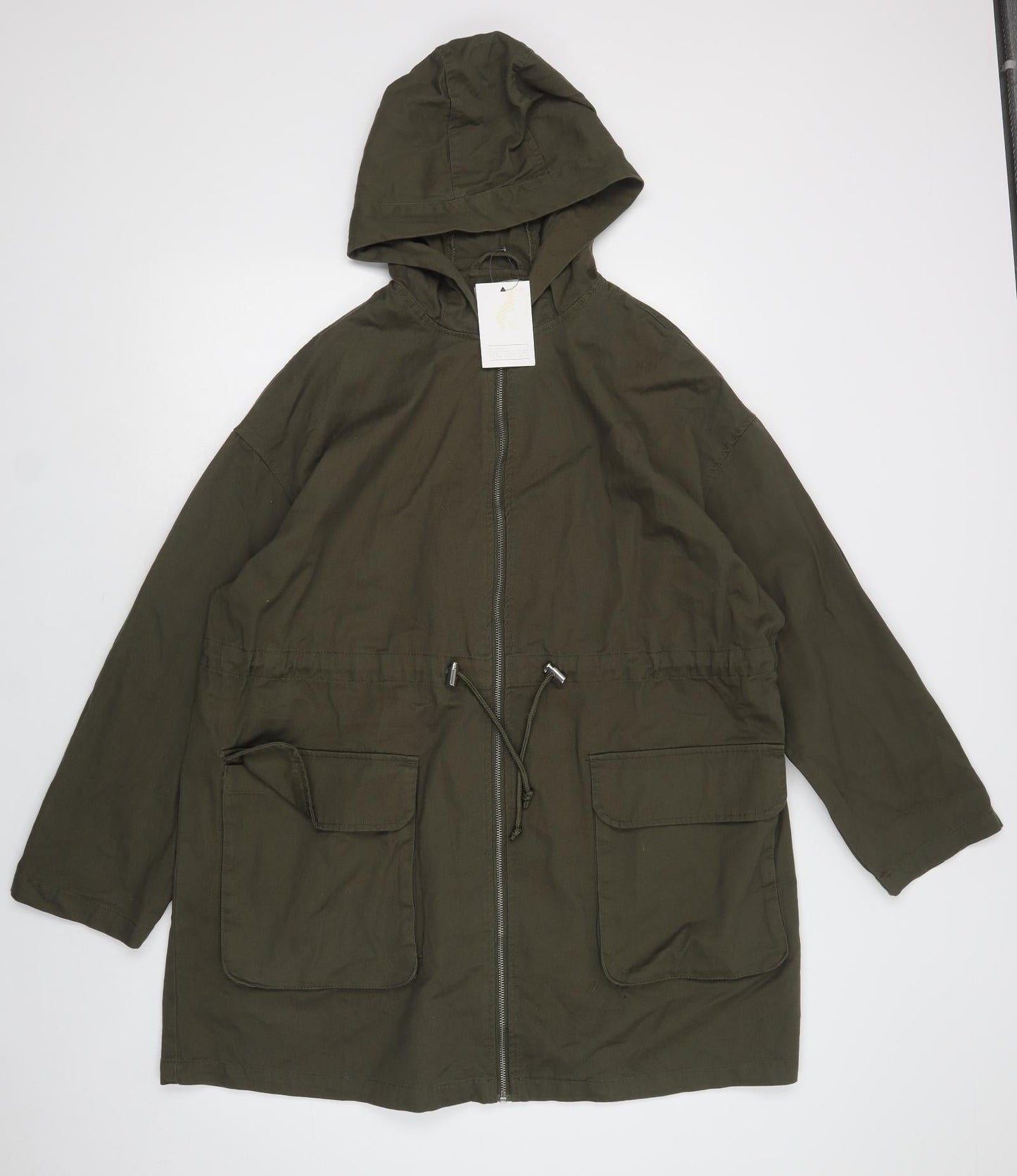Womens UK Size 12 ASOS Green Parka Coat