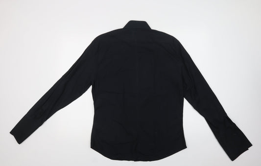 Mens UK Collar Size M NEXT Smart Black  Dress Shirt