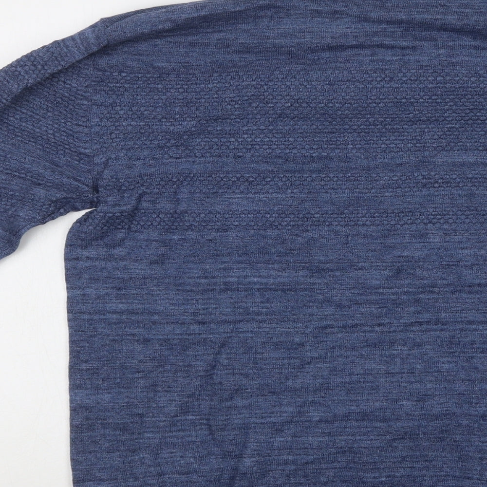 NEXT Mens Blue Collared  Cotton Pullover Jumper Size M