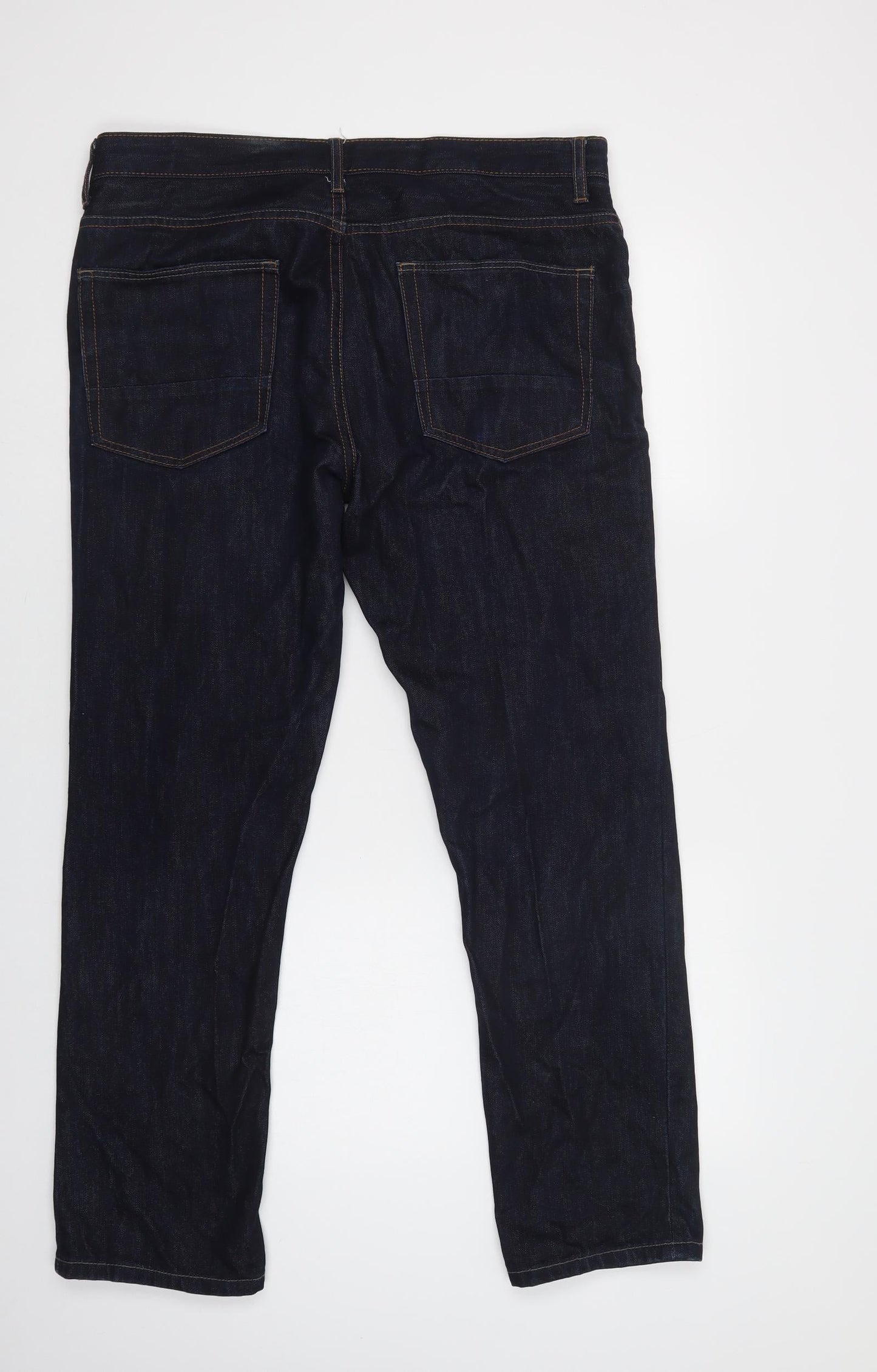 George Mens Blue  Cotton Skinny Jeans Size 36 L29 in Regular Button