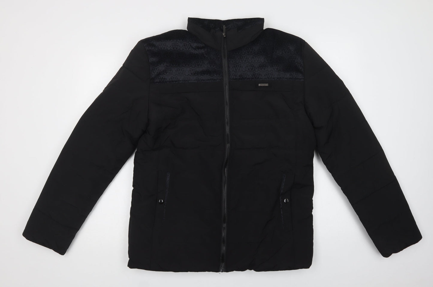 Womens UK Size L Preworn Black Puffer Jacket